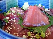 漬け丼(マウスオンでサザエの壺焼き)