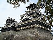 熊本城(マウスオンで福うさぎ)